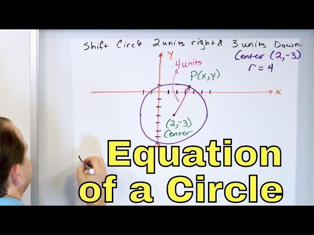 07 - Equation of a Circle & Graphing Circles in Standard Form (Conic Sections)