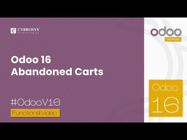 Odoo 16 Abandoned Carts | Odoo 16 Enterprise Edition | Odoo eCommerce