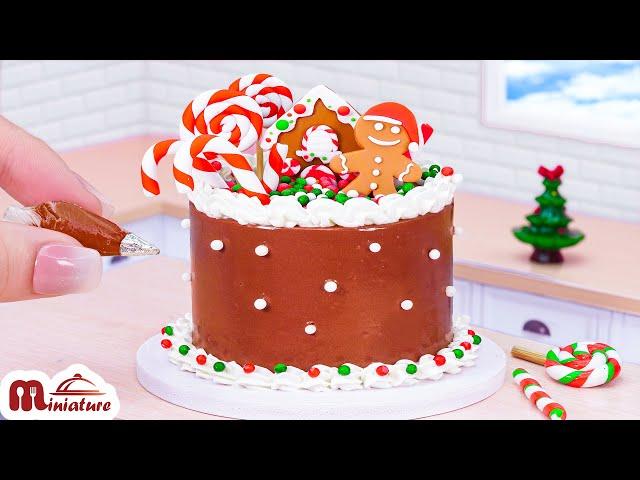 So Beautiful Miniature Gingerbread House Cake Decorating For Christmas | ASMR Cooking Mini Food