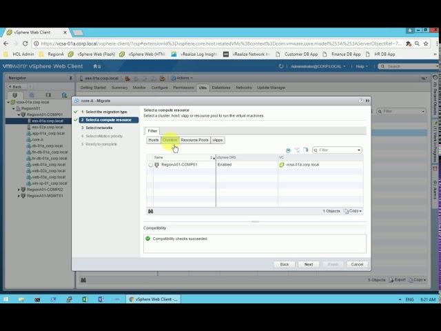 How to migrate virtual machine (VMotion) on the other ESXi host, with no downtime.