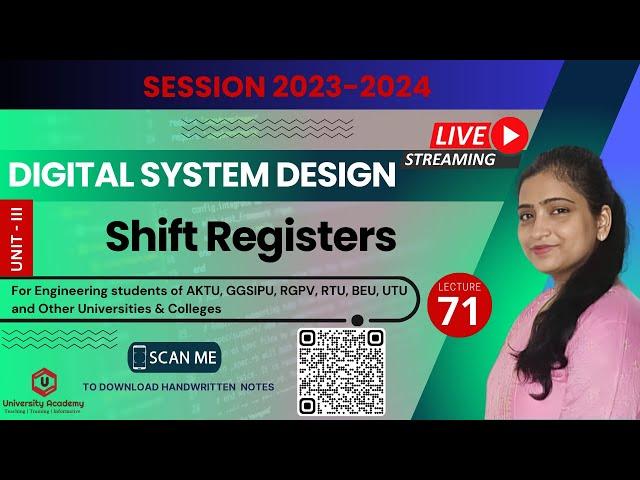 DSD71: Shift Registers in Digital Logic | SISO,SIPO,PISO,PIPO Shift Registers