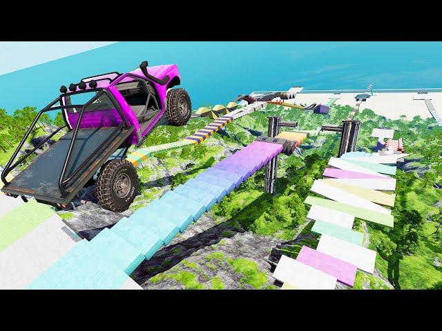 The ULTIMATE Stair Fall In BeamNG! Destructive Downhill Challenge!