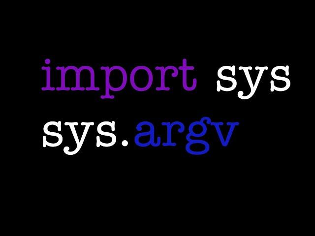 Command Line arguments in Python using the sys module
