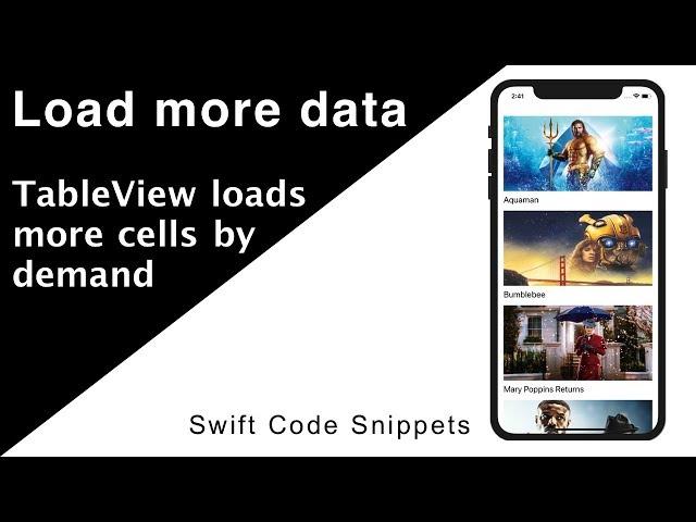 How to load more data in a tableview by demand in swift