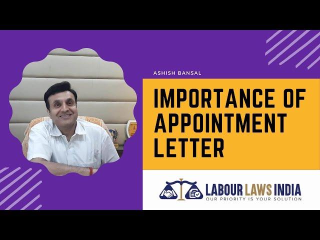 Importance of appointment letter