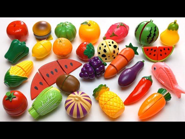 1 HOUR Cutting Plastic Fruit and Vegetable/ ASMR no talking