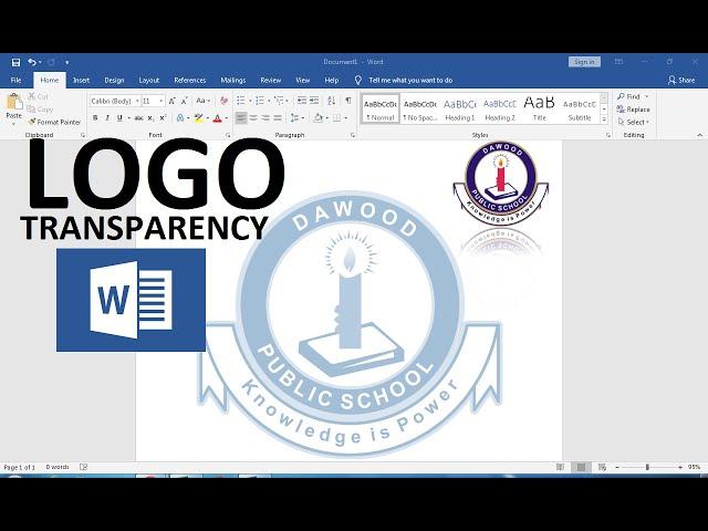 how to make a picture transparent in word 2007 | 2010 | 2013 | 2016 | 2019