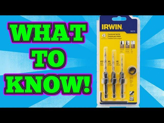 Irwin Tools 1882793 SPEEDBOR Countersink Wood Drill Bit Set!