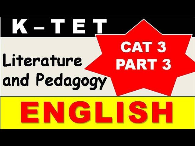 K TET Part 3 English Previous Solved Questions: Useful for SET: PGT: TGT