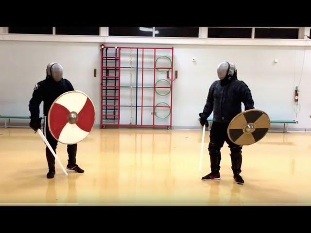 Sword and Shield sparring Nick vs Mike