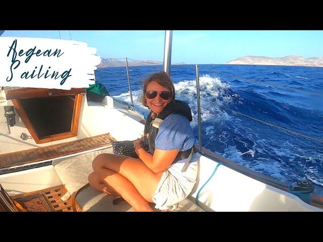 Aegean Sailing!  Buckle up for our fastest sail of the season in some spicy southerlies