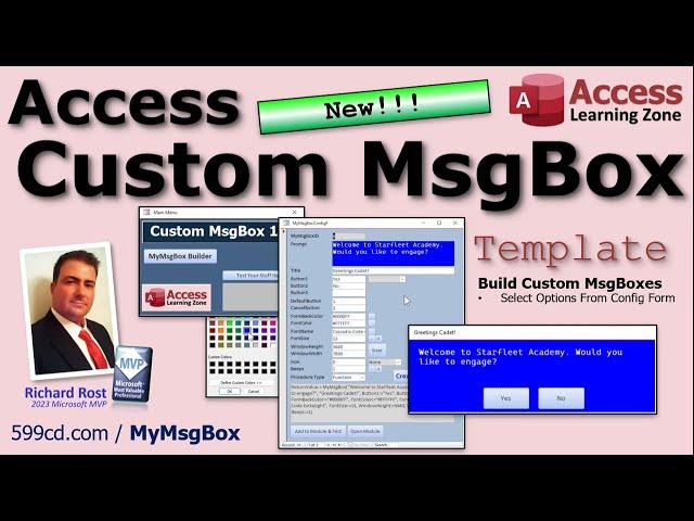 Microsoft Access Custom MsgBox Builder: Easy VBA Code Generator for Advanced Message Boxes