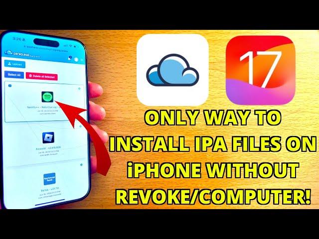 ONLY Way To Sideload Apps on iPhone iOS 17 NO Computer/Jailbreak! CocoCloud Signer IPA Files!