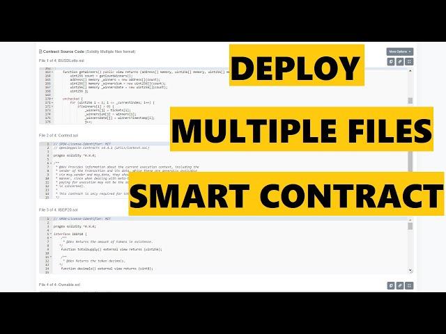 How to deploy and verify Multiple Files Smart Contract | Tutorial