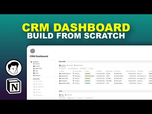 Creating Notion Customer Relationship Management (CRM) Dashboard from Scratch