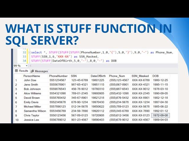 69 What is Stuff function in sql server