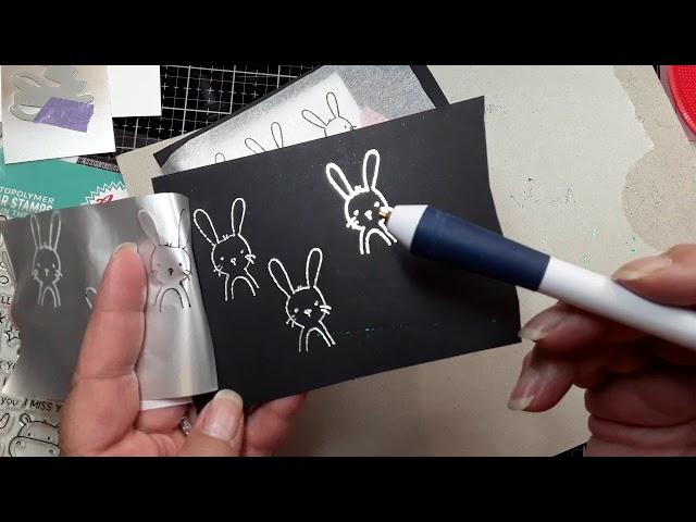 We R  Memory Keepers Freestyle Foil Quill Pens on stamped tracing & tissue paper - 3rd of 3 videos