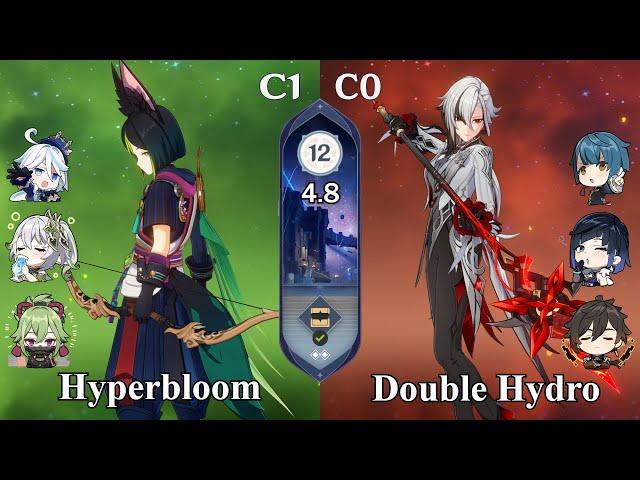 C1 Tighnari Hyperbloom & С0R1 Arlecchino Double Hydro | Spiral Abyss 4.8 | Genshin Impact