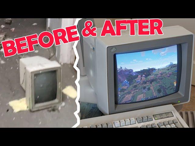 ABANDONED IBM CRT Monitor Restoration! Can it run Minecraft?