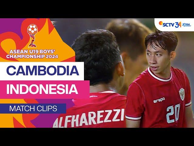 Cambodia vs Indonesia - Match Clips | Asean Boys Championship U19 2024