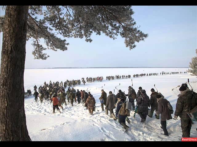 Песня о зимней рыбалке  "А в лунке тёмная вода..."