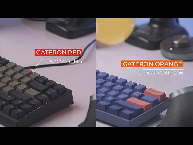 Gateron Red Vs. Gateron Orange Switches Typing Test ASMR