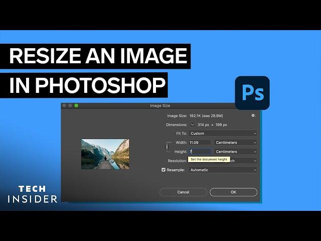 How To Resize An Image In Photoshop