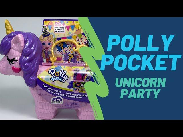 Polly Pocket Unicorn Party Playset Unboxing Toy Review | TadsToyReview