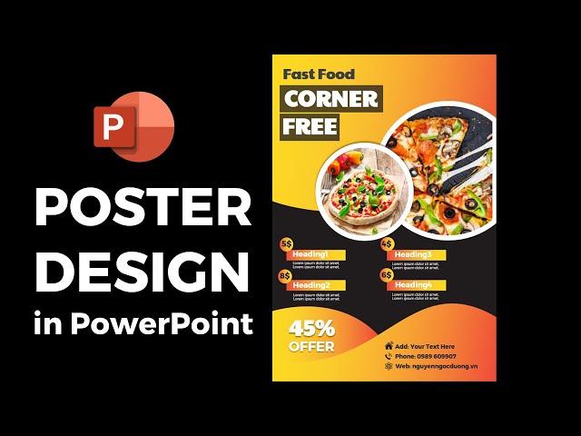 Hướng dẫn thiết kế Poster Quảng cáo bằng PowerPoint  Quá đơn giản // Nguyễn Ngọc Dương