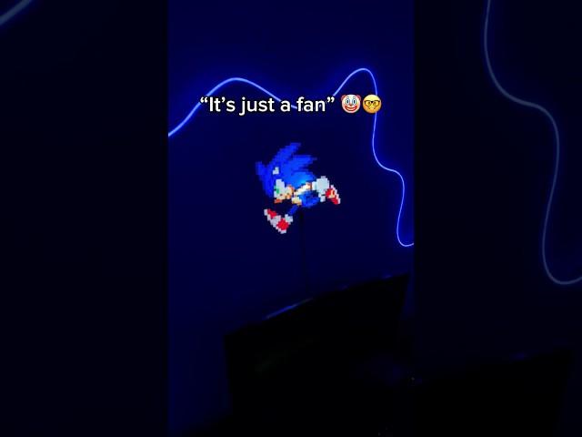 It’s not “just a fan” it’s way better #led #ledlights #hologram #animefan #anime #animeedits #shorts