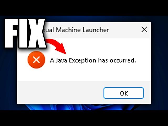 How To Fix A Java Exception Has Occurred - Easy Guide