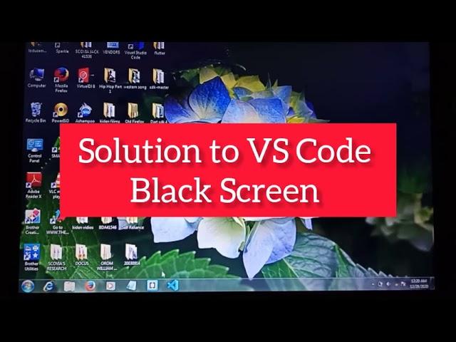 How to solve the problem of a black screen in Visual studio code