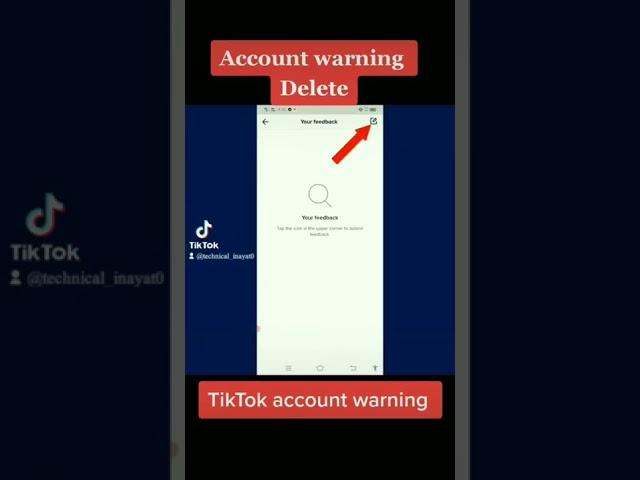 Account warning remove for TikTok #tiktok