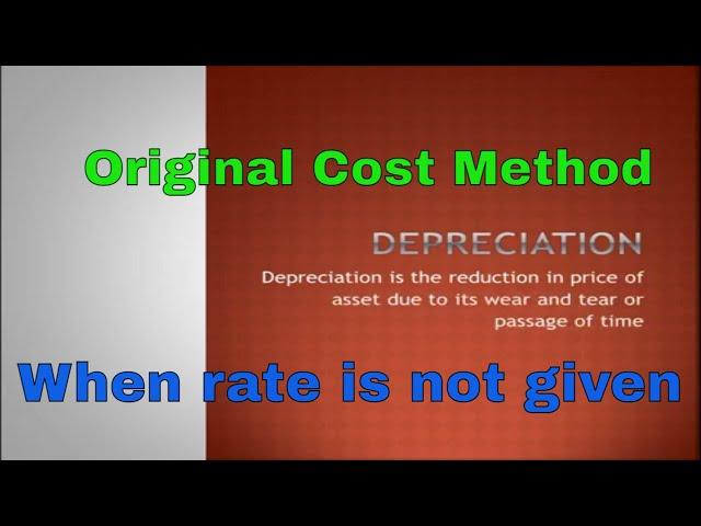 Depreciation | Straight Line Method | How to calculate Depreciation