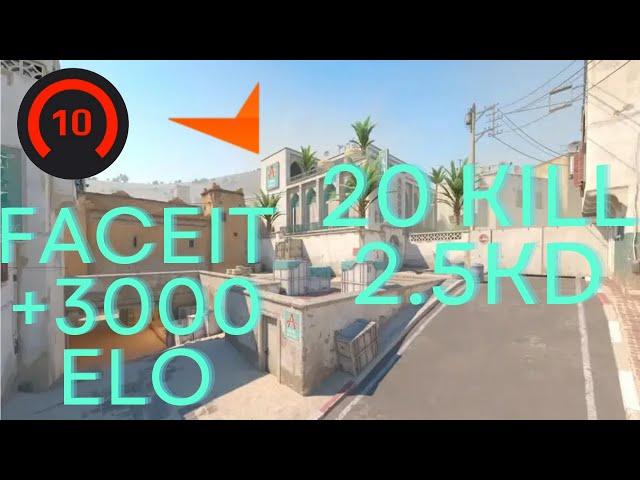 FACEIT DUST2 POV (20KILL 2.5KD) | FACEIT +3000 ELO GAMEPLAY