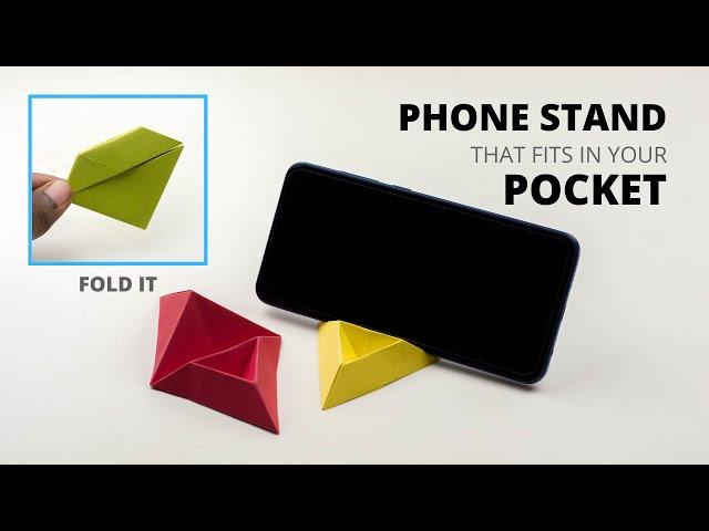 Origami Phone Stand - A carry in your POCKET Phone stand - Origami - DIY
