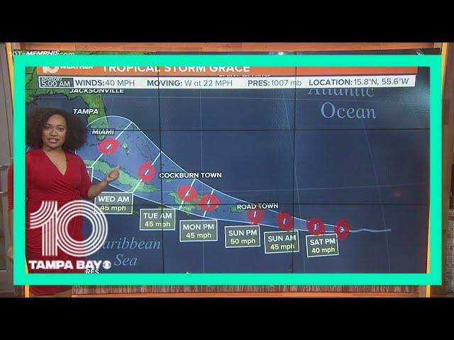 Tropical Storm Grace forms in the Atlantic, could impact Florida