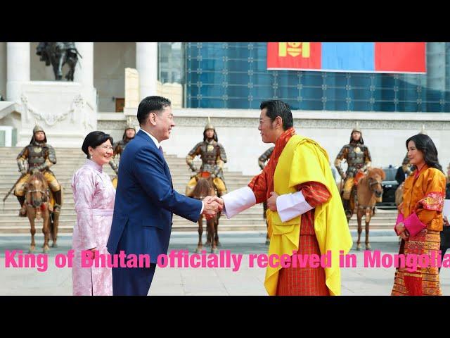 His Majesty The King and Queen of Bhutan officially received in Mongolia ll Royal tour ll Mongolia l