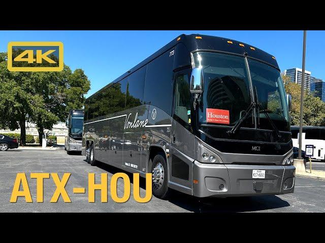 Vonlane, A Luxury Bus Ride from Austin to Houston, Bus Trip Report, 4K