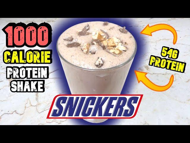 1000 Calorie SNICKERS Protein Shake // How To Make A MUSCLE/WEIGHT Gaining Protein Shake