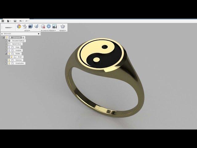 Fusion 360 - Yin Yang Ring