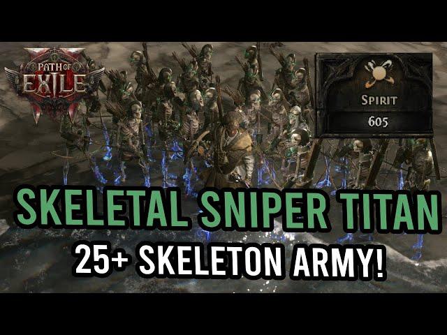 Skeletal Sniper Titan | 600+ Spirit 25 Sniper Army! | KallTorak Path of Exile 2