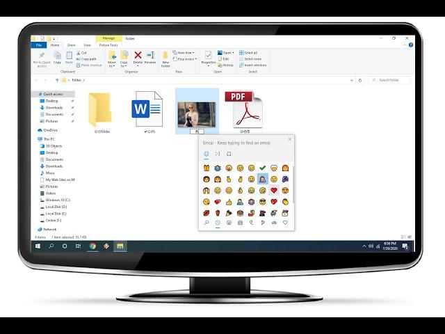 Use Emoji & Symbol as File & Folder Name in Windows 10 ‍