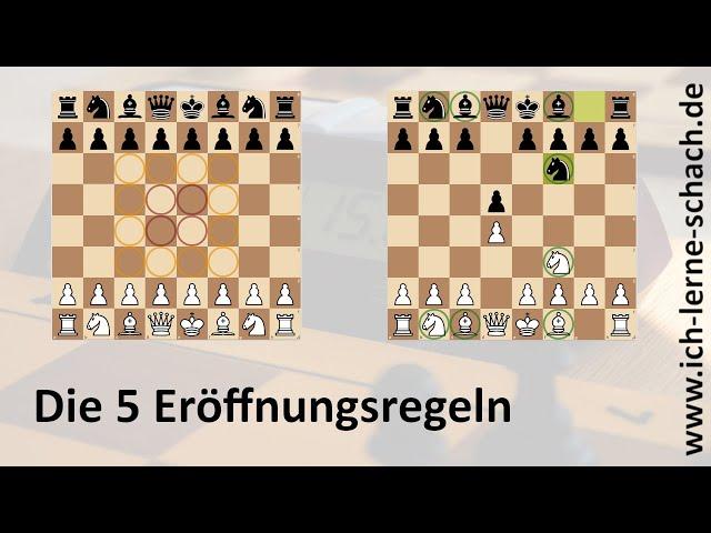 Die 5 Grundregeln der Eröffnung