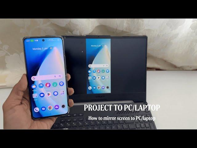 How to do screen mirroring on realme 10 pro plus - Project realme phone screen to laptop or PC