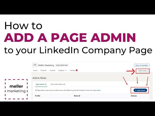 How to Add an Admin to Your LinkedIn Company Page