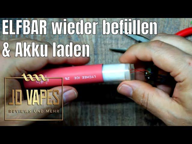 ELFBAR 600 & ELFBAR 1500 wieder befüllen & Akku laden  𝓙𝓓 𝓥𝓪𝓹𝓮𝓼 𝓣𝓾𝓽𝓸𝓻𝓲𝓪𝓵