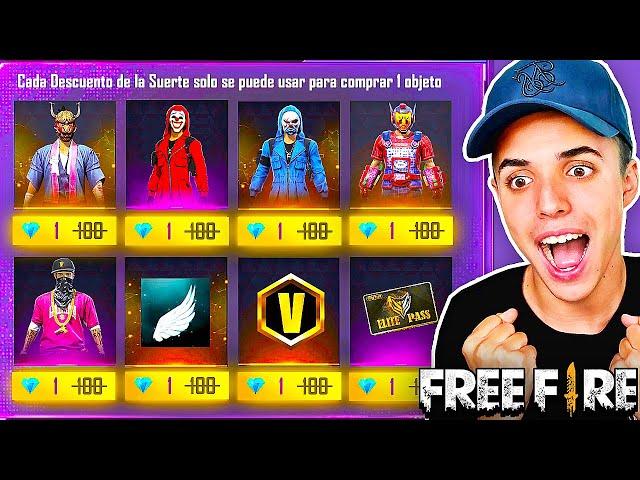 FREE FIRE pero TODO CUESTA *1 DIAMANTE*!! - Jonbtc