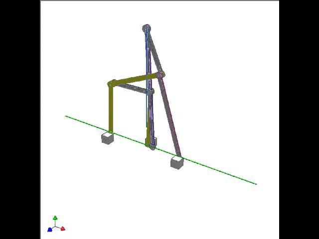 Linkage to draw two perpendicular straight lines 1