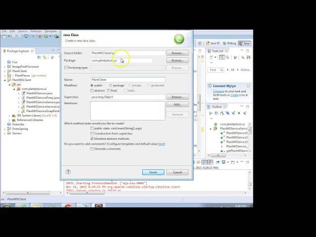 Create a simple web service client with WSDL in Eclipse